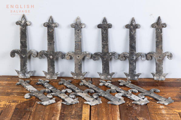 Old metal decorative hinge fronts