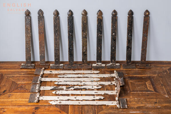 Old reclaimed wrought iron hinges