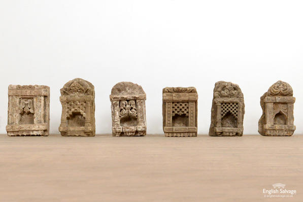 Old sandstone Hindu shrines / niches