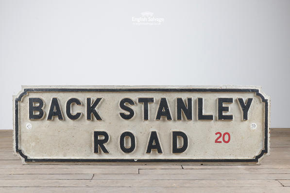 Old street sign Back Stanley Road Merseyside 