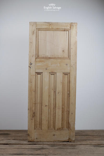 One Over Three Stripped Pine Door