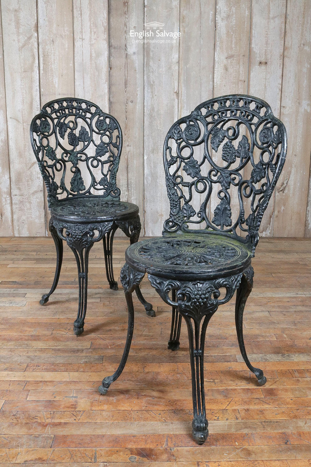 Original Black cast iron table and chairs