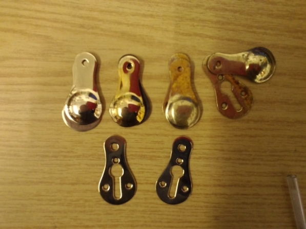 Original Brass Escutcheons/Keyhole Covers
