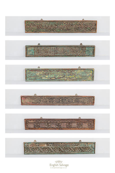 Original carved teak wall hanging panels