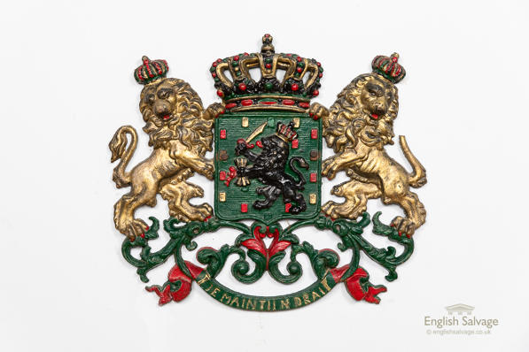 Original cast iron Netherlands coat of arms