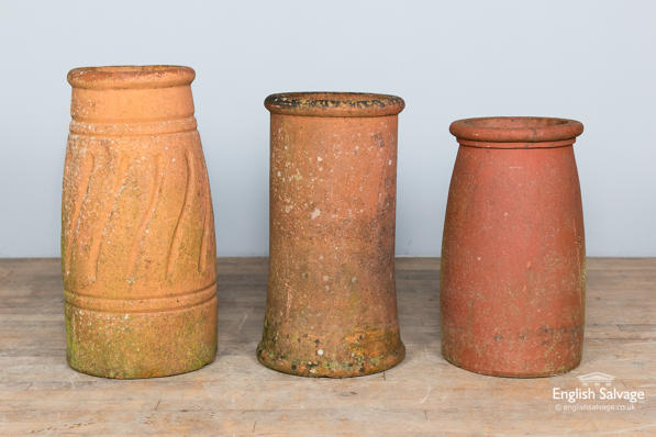 Original chimney pots in varying styles