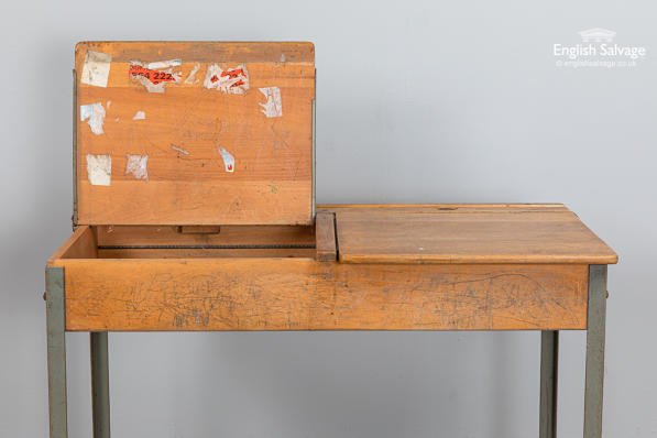 Original double storage school desk