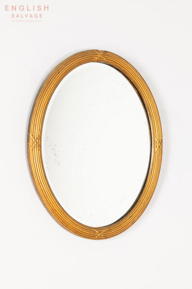 Original period oval mirror