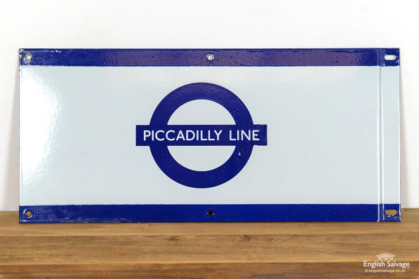 Original Piccadilly Line platform sign