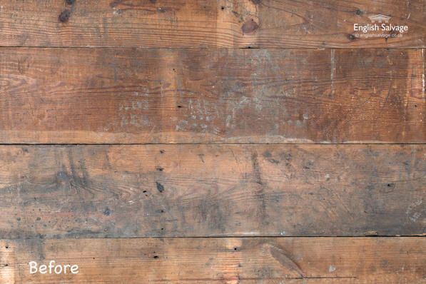 Original rare wide pine floorboards