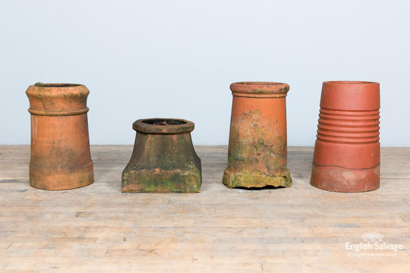 Original terracotta chimney pots