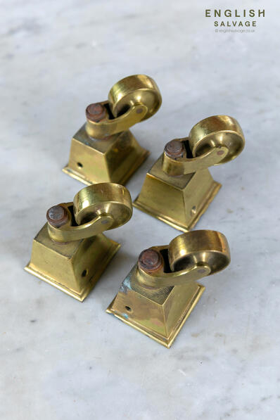 Original Victorian brass castors