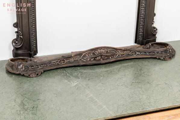 Original Victorian cast iron fender