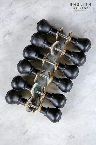 Original Victorian ebony door knobs