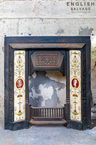 Original Victorian tiled fire insert