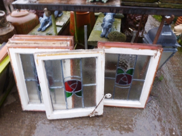 Original Windows with Coloured Glass Centres