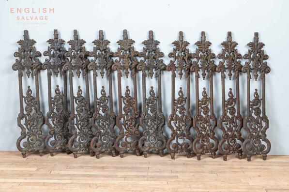 Ornate cast iron balcony balustrade