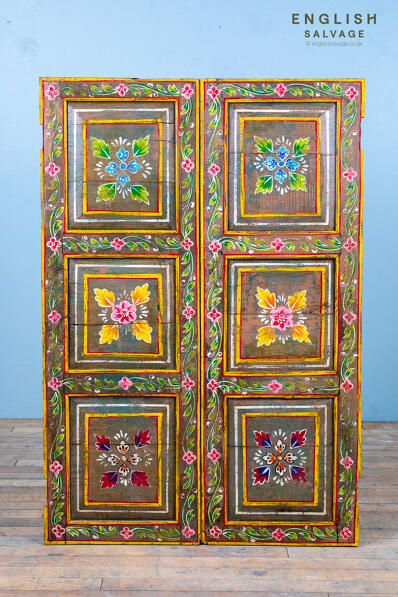 Painted reclaimed Indian shutters