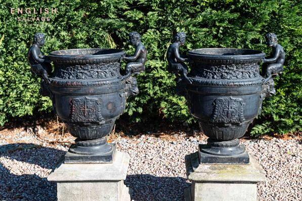 Pair of 19thC French urns after Claude Ballin