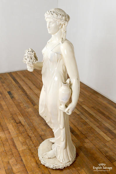 Plaster statue of a lady in Georgian style