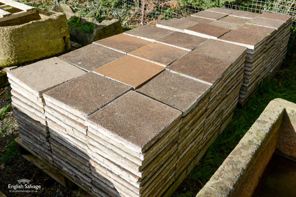 Quantity of salvaged reconstituted tiles