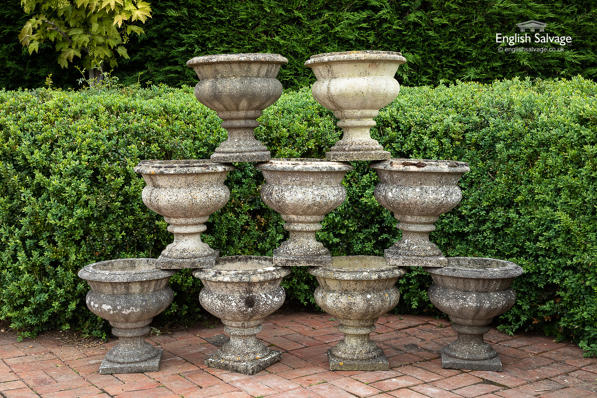 Quantity of weathered composite urns