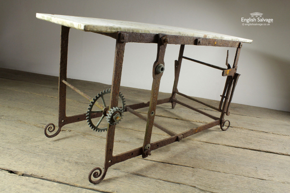 Quirky Marble Topped Clock Part Table