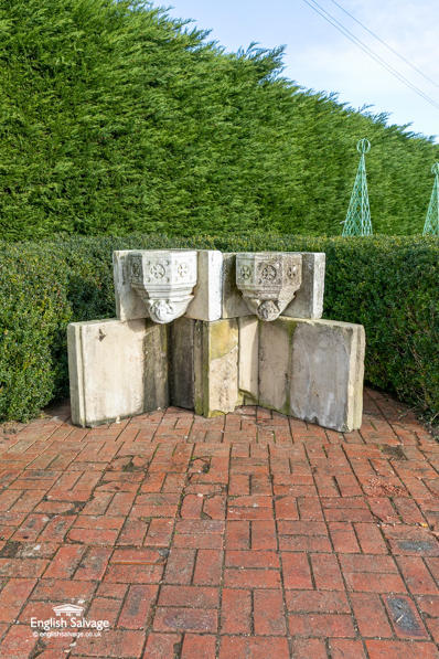 Rare circa 1800 carved marble fonts