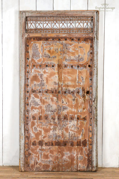 Reclaimed antique Moroccan door in frame 