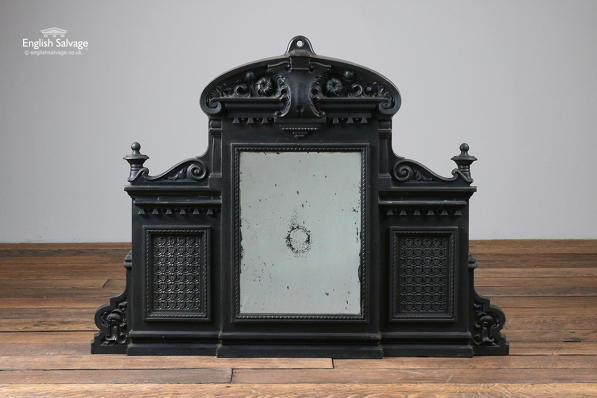 Reclaimed Arched Cast Iron Overmantel Mirror