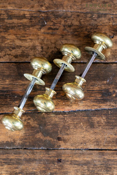 Reclaimed brass bun knobs for rim locks