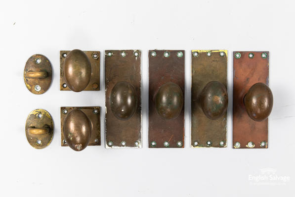 Reclaimed brass eye catches (knobs sold)