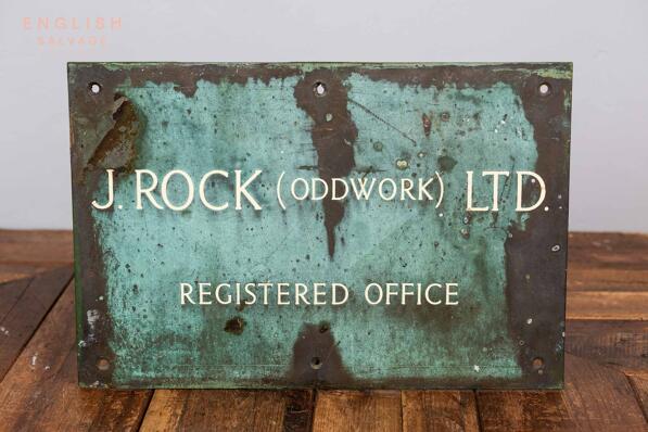 Reclaimed bronze Oddwork plaque