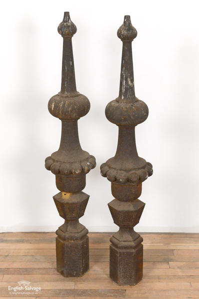 Reclaimed cast iron finial posts