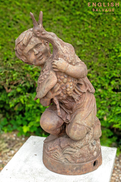 Reclaimed cast iron fountain centrepiece