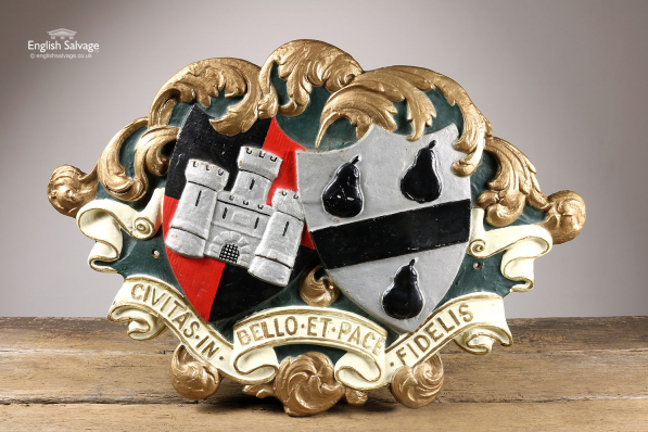 Reclaimed Cast Iron Worcester Coat of Arms 