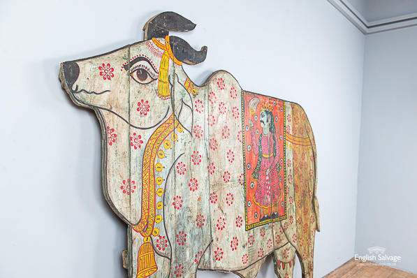 Reclaimed colourful Nandi cow / buffalo panel