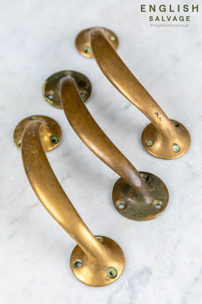 Reclaimed copper door pulls