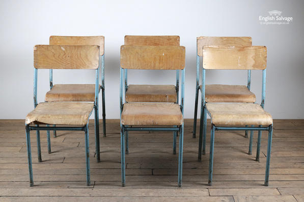 Reclaimed Cox pel style stackable chairs