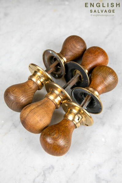 Reclaimed Edwardian oak door knobs