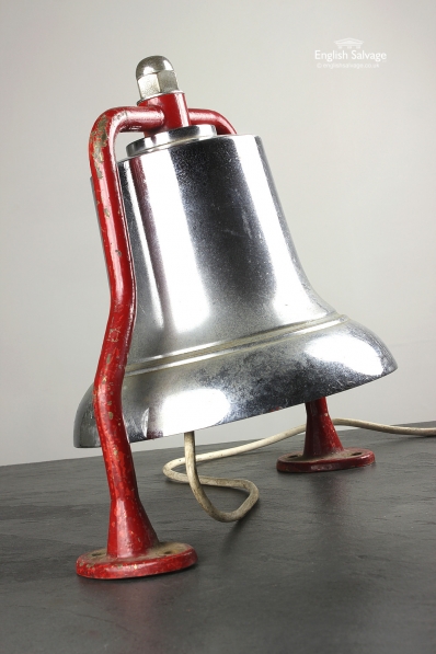 Reclaimed Electric Fire Bell on Stand