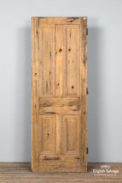 Reclaimed four panel door with planked back