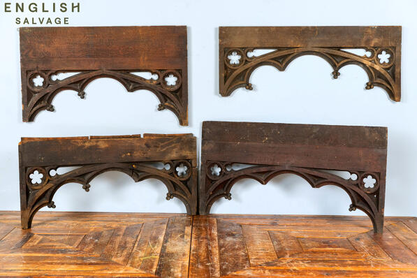 Reclaimed Gothic oak tracery headers