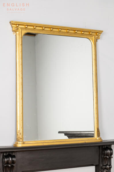 Reclaimed large overmantel mirror