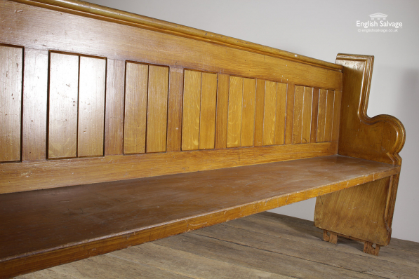 Reclaimed Long Pine Wooden Church Pew Bench