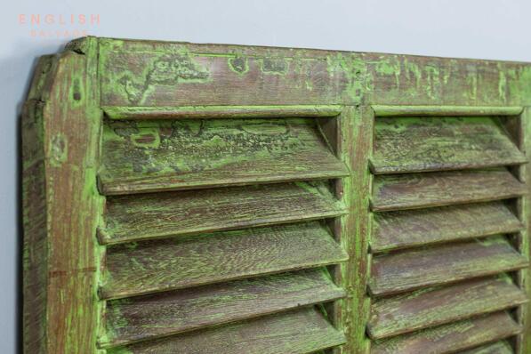 Reclaimed louvred teak panel