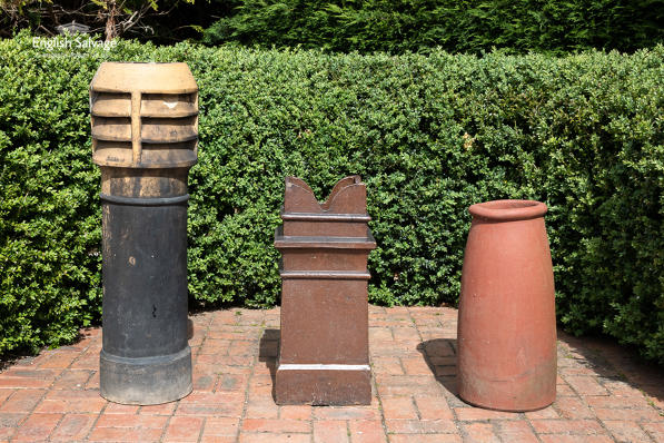 Reclaimed old chimney pots