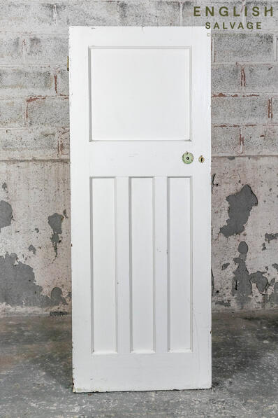 Reclaimed one over three panel pine door