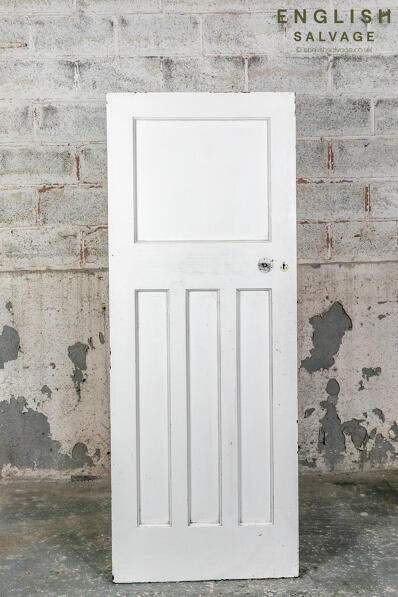Reclaimed one over three panel pine door