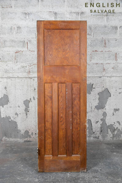 Reclaimed one over three panel pine door